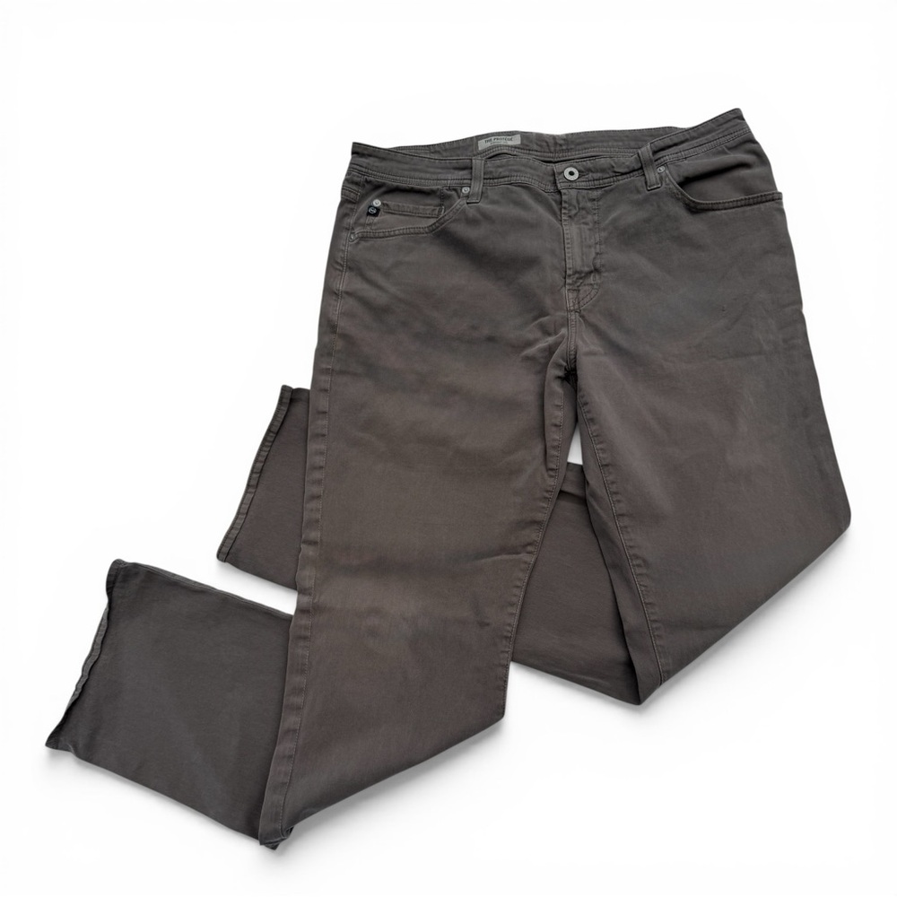 AG Adriano Goldschmied The Protegé Straight Leg Chinos Pants Taupe Men's 38 x 36